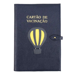 Porta Cartão de Vacina Little Ballon de Couro Personalizado