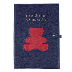 Porta Cartão de Vacina Little Bear em Couro Personalizado