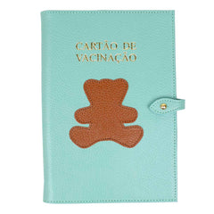 Porta Cartão de Vacina Little Bear em Couro Personalizado