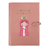 Porta Cartão de Vacina Nossa Senhora em Couro Personalizado