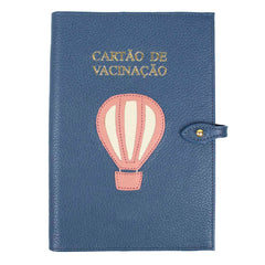 Porta Cartão de Vacina Little Ballon de Couro Personalizado