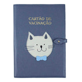 Porta Cartão de Vacina Little Cat em Couro Personalizado
