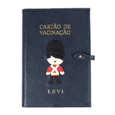 Porta Cartão de Vacina Soldadinho de Chumbo em Couro Personalizado