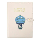 Porta Cartão de Vacina Balão Otto + Caderneta de Saúde Impressa em Couro Personalizado