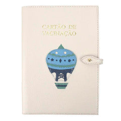Porta Cartão de Vacina Balão Otto + Caderneta de Saúde Impressa em Couro Personalizado