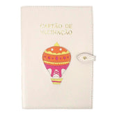 Porta Cartão De Vacina Balão Sarah Off White Liso Pronta Entrega