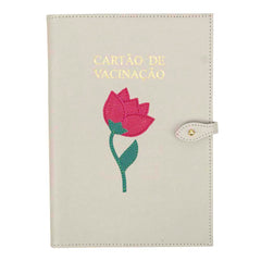 Porta Cartão de Vacina Tulipa em Couro Personalizado