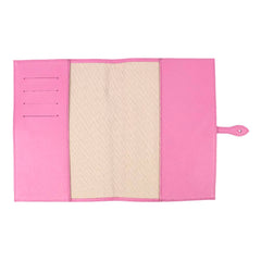 Porta Cartão De Vacina Libélula Rosa Orquídea com Sky e Off White Liso Pronta Entrega