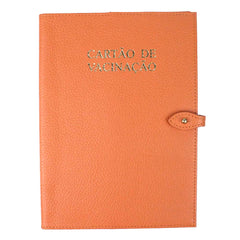 Porta Cartão de Vacina em Couro Personalizado