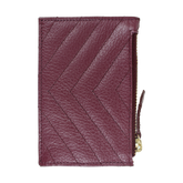 Porta Cartão Nina Matelasse Burgundy Liso Liso Pronta Entrega