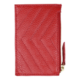 Porta Cartão Nina Matelasse Vermelho Liso Pronta Entrega