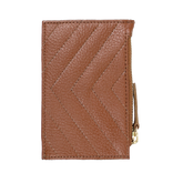 Porta Cartão Nina Matelasse Caramelo Liso Pronta Entrega