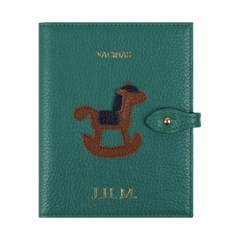 Porta Mini Cartão de Vacina - Modelo Einstein Little Horse em Couro Personalizado