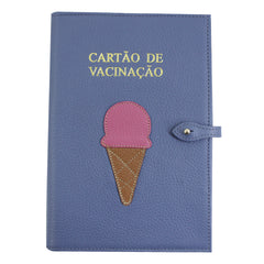 Porta Cartão de Vacina Gelato em Couro Personalizado