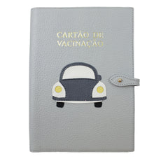 Porta Cartão de Vacina Little Car em Couro Personalizado