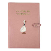 Porta Cartão de Vacina Ganso em Couro Personalizado