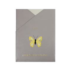 Porta Certidão de Nascimento Borboleta em Couro Personalizado