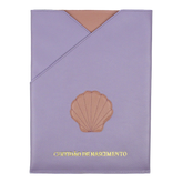 Porta Certidão de Nascimento Concha em Couro Personalizado