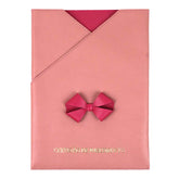 Porta Certidão de Nascimento Laço em Couro Personalizado