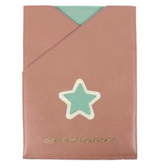 Porta Certidão de Nascimento Estrela em Couro Personalizado