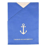 Porta Certidão de Nascimento Marinheiro em Couro Personalizado