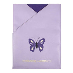 Porta Certidão de Nascimento Borboleta em Couro Personalizado