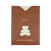 Porta Certidão de Nascimento Little Bear em Couro Personalizado