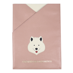 Porta Certidão de Nascimento Little Dog em Couro Personalizado