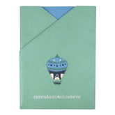 Porta Certidão de Nascimento Balão Otto em Couro Personalizado