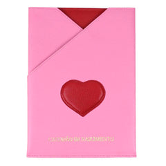 Porta Certidão de Nascimento Coração em Couro Personalizado