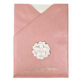 Porta Certidão de Nascimento Camélia em Couro Personalizado