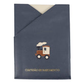 Porta Certidão de Nascimento Trenzinho em Couro Personalizado