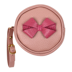 Porta Chupeta Laço em Couro Personalizada