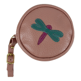 Porta Chupeta Libélula em Couro Personalizada