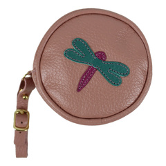 Porta Chupeta Libélula em Couro Personalizada