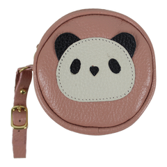 Porta Chupeta Little Panda em Couro Personalizada