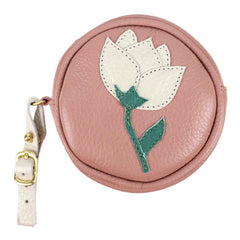 Porta Chupeta Tulipa em Couro Personalizada