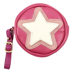 Porta Chupeta Estrela em Couro Personalizada