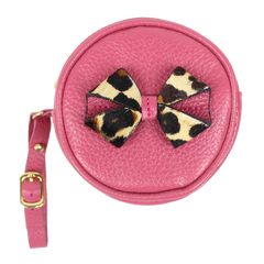 Porta Chupeta Laço em Couro Personalizada