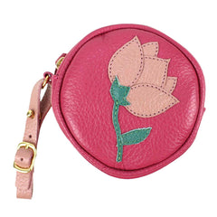 Porta Chupeta Tulipa em Couro Personalizada