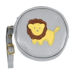 Porta Chupeta Little Lion em Couro Personalizada
