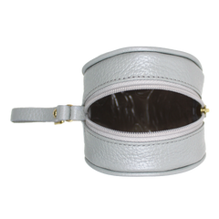 Porta Chupeta Little Car Cinza Claro Liso com Aqua Liso Pronta Entrega