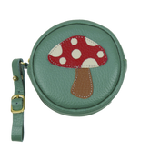 Porta Chupeta Cogumelo em Couro Personalizada