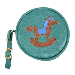 Porta Chupeta Little Horse em Couro Personalizada
