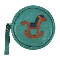 Porta Chupeta Little Horse em Couro Personalizada