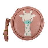 Porta Chupeta Girafinha em Couro Personalizada