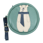 Porta Chupeta Urso Polar em Couro Personalizada