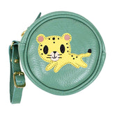 Porta Chupeta Onça em Couro Personalizada