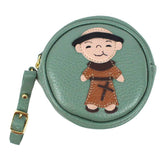 Porta Chupeta Santo Antônio em Couro Personalizada