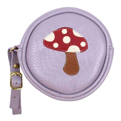 Porta Chupeta Cogumelo em Couro Personalizada